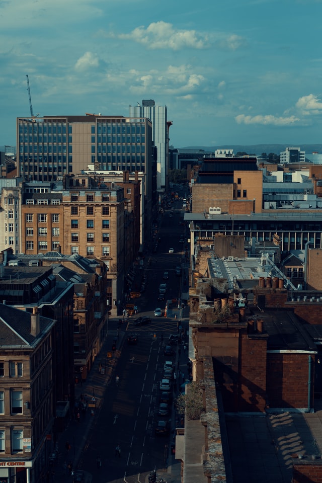 scene from Glasgow city centre