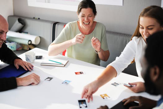 Staff being motivated with games